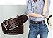 VONSELY Genuine Leather Belts for Women Hollow Out Design, Soft Leather Womens Belts with Pin Buckle, Coffee Leather Belt