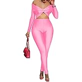 Sexy Jumpsuits for Women Off Shoulder Cut Out One Piece Bodycon Romper Club Night Outfits