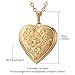 U7 Personalized Picture Necklaces for Women Girls, Platinum/Gold Plated Lockets with 18 Inch Chain, Custom Photo & Text Flower Heart/Round Shape Locket Necklace Pendant Valentines/Mother Gift
