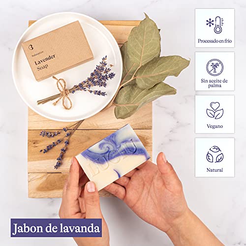lubiu Lavender Soap 100g - Hands, Body and Face - Natural Soap Bar - Artisanal Soaps - Natural Lavender Soap Bar