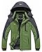 wantdo Men's Mountain Waterproof Ski Jacket Windproof Rain Jacket Winter Warm Hooded Coat