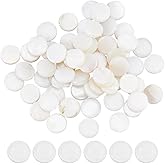 CRAFTYMELODY 150Pcs Natural Freshwater Shell Beads Flat Round Disc Coin Beads 9mm Sea Pearl Shell Loose for Earrings Bracelet Necklace Jewelry Making DIY Crafts Handmade Supplies Findings