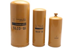 HLBTK Engine Filter Kit Compatible with Caterpillar Cat Most 3406 C10 C11 C12 C13 C15 C16 Replaces # 1R-0716 1R-0749 256-8753