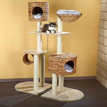 Melko Arbre A Chat En Feuilles De Bananier 149 X 58 X 126 Cm Amazon Fr Animalerie
