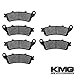 KMG Front + Rear Brake Pads for 2004-2011 Honda VTX 1800 N1 N2 N3 - Non-Metallic Organic NAO Brake Pads Set