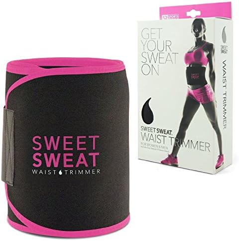 Sweet Sweat Waist Trimmer for Men & Women. Sweet Sweat Workout Enhancer! (pink, M)