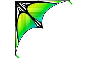 Flying Hoofer Large Beach Rainbow Delta Kite for Kids and Adults,Extremely Easy to Fly for Boys & Girls, Include 300ft Kite String Handle.