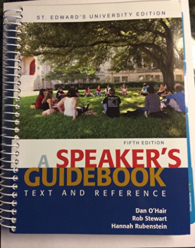 A Speaker's Guidebook Text and Reference 5th ed... 1457666553 Book Cover