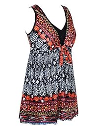 Danify Traje de baño de una pieza para dama, tallas grandes, vestido de baño de playa