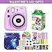 Fujifilm Instax Mini 9 Camera + Fuji Instax Mini Film + Instax Accessories Kit Bundle, Gift Sets Instant Camera Light Purple