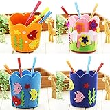 Leyouyou520 1pc Popular Penholder DIY Non-Woven Fabrics Material Child Crafts Set