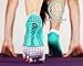 Zen Paws premium non slip toeless grip socks for Yoga, Pilates, Fitness, Barre or dance - turquoise color.