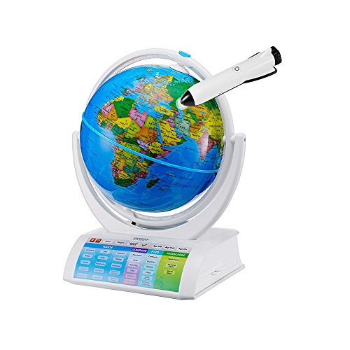 Oregon Scientific SG338R Smart Globe Explorer AR Educational World Geography Kids-Learning Toy Space Planet Science Earths Inner Core Bluetooth Pen