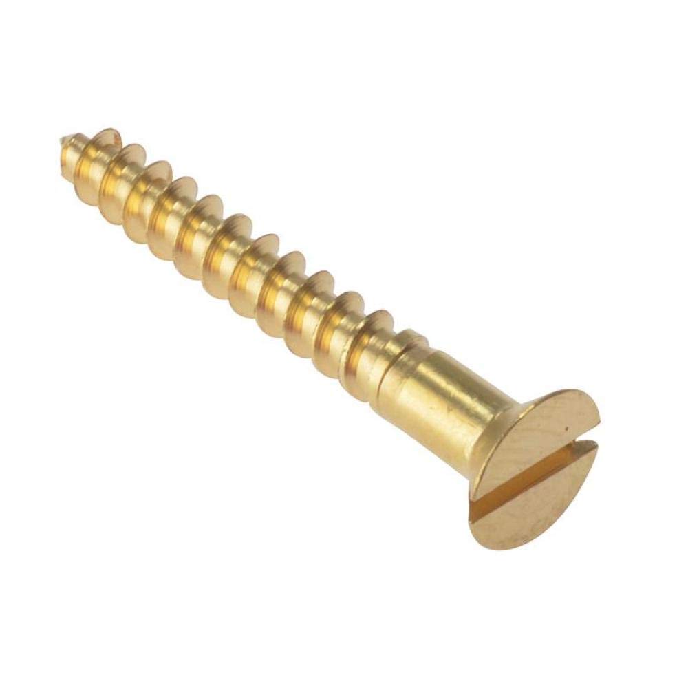ForgeFix Wood Screws - Solid Brass | 1" x 8 | Countersunk | Box 200 โ image 1