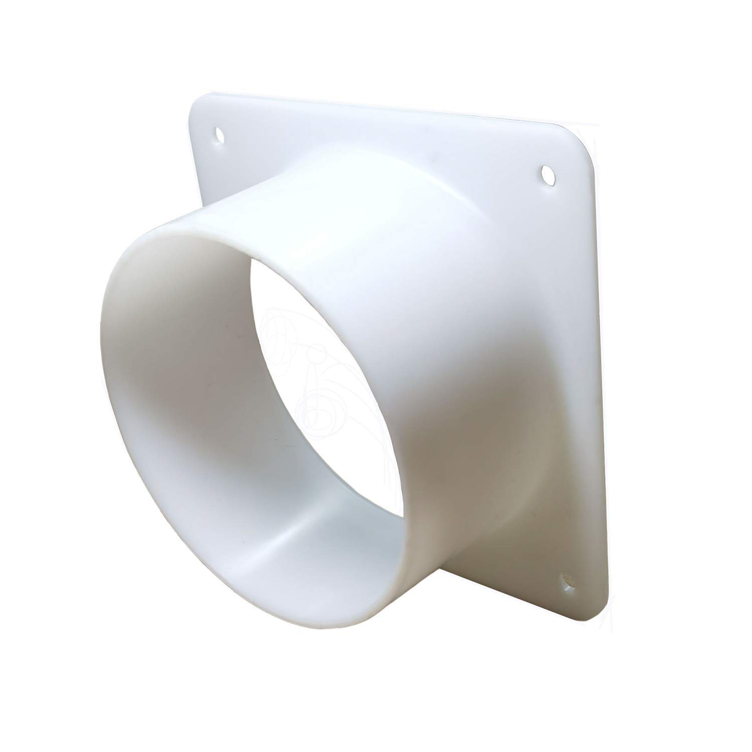 AZITICY Plastic Flange Ventilation Pipe Connector Wall Air Tube Hose Flange Adapter Dryer Vent Wall Plate for Duct Fan Kitchen Air Vent Exhaust Ventilator Range Hood (Model D / 100mm)