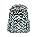 JuJuBe Be Right Back Multi-Functional Structured Backpack/Diaper Bag, Onyx Collection - Black Diamond