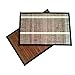Stylish Wide Slat Bamboo Placemat - Dark Brown - Black Border by Sustainable Simplicity, 4pc Set