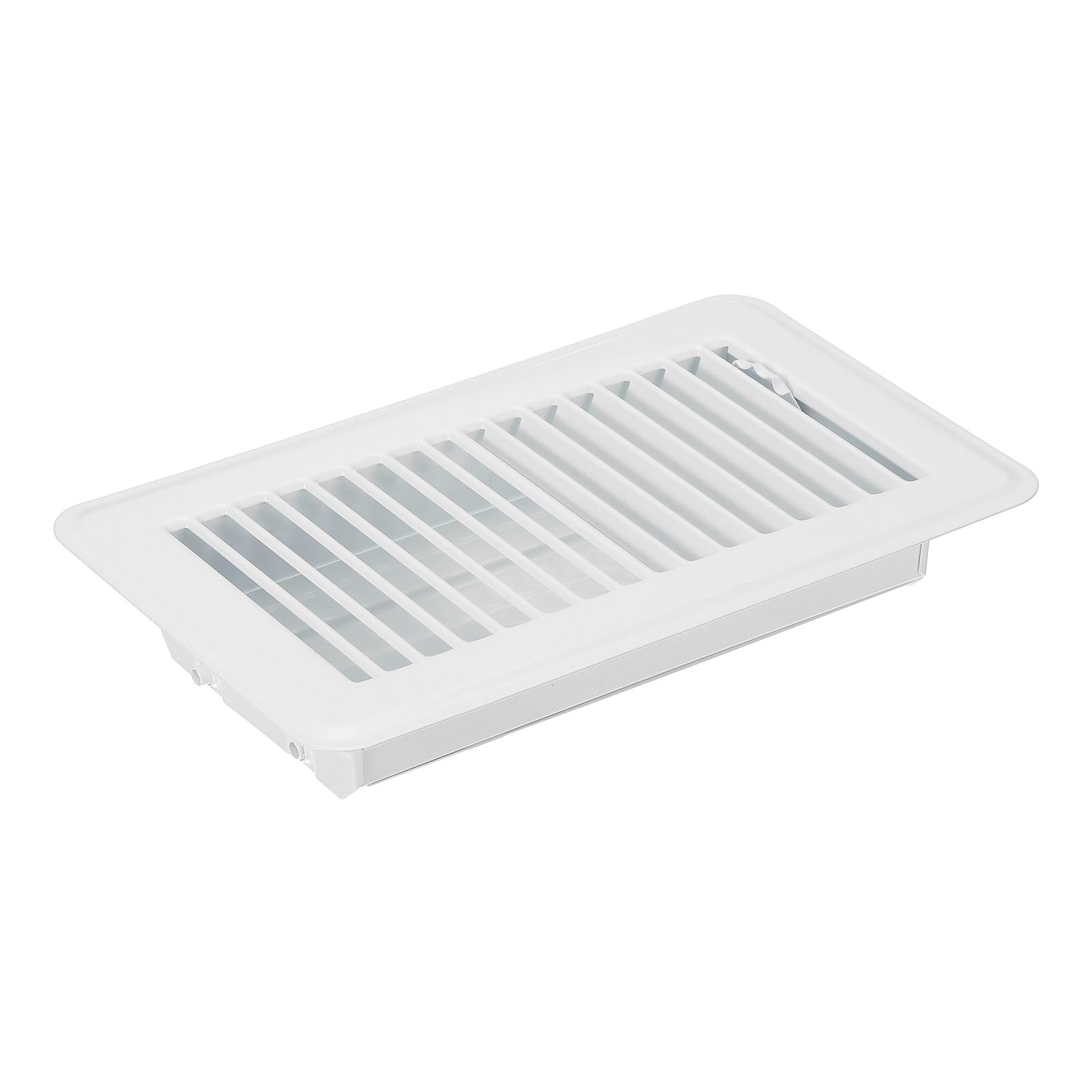 PATIKIL 8 x 4 Inch Floor Register, 1pcs Heavy Duty Air Vent Cover Steel Adjustable Decor Vents Easy Adjust Floor Grates for Sidewall Home Office, White