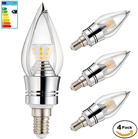 MDee 7W E12 LED Bulb Candelabra Light Bulbs, Incandescent 70 Watt Equivalent, Warm White 2700K, 650 Lumens ,4 Packs …