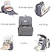 SUNVENO Baby Diaper Bag Backpack Nappy Changing Waterproof Function Organizer Large Stylish Mommy Bag Backpack (Gray)