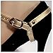 Florawang Detachable Shoe Strap Belt Band for Holding Loose high Heels Pumps (Patent Light Gold)