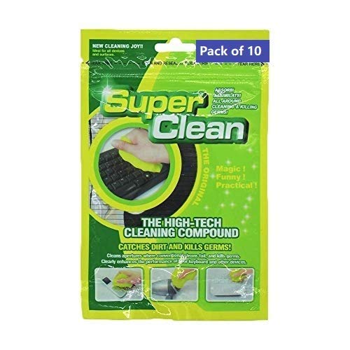 KolorFish Magic Innovative Super Soft Sticky Dust Cleaning Gel Gum Computer Car PC Laptop Keyboard Universal Dust Cleaner – Random Color (Pack of 10)