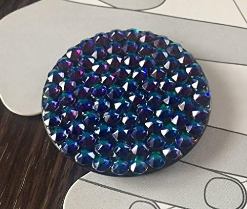 Black Popsocket made with Meridian Blue Swarovski Crystals