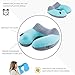 Kmall Inflatable Travel Pillow Compact Travel Pillows for Airplanes Summer Cool Inflatable Neck Pillow Support Head and Neck(Blue)