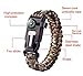AOOTOOSPORT Survival Paracord Bracelets, 10 Pack Kit Outdoor Survival Bracelet Camping Fishing Hiking Gear with Compass, Fire Starter, Whistle and Emergency Knife