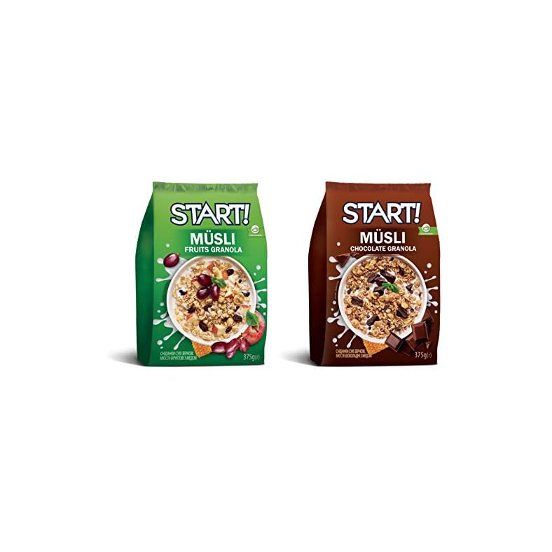 Start Muesli Granola Mix Honey with Cocoa and Honey with Fruits 13 oz