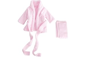 KESYOO Newborn Bathrobe Pure Cotton Thickened Baby Photo Bathing Suits Photo Garment (Pink Suitable for 0-1 Month Baby)