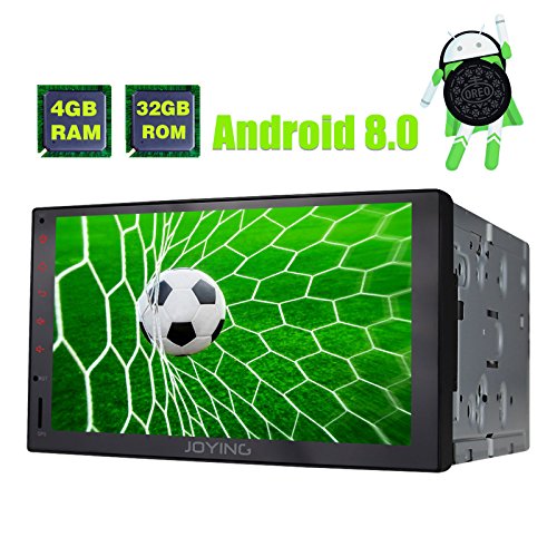 JOYING Car Radio 4GB + 32GB Android 8.0 7 inch Double Din with Zlink & Android Auto Support Fast Boot DVR OBDII RCA Rear Camera