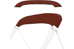 Caminor Bimini Top Storage Boot Cover with Light Hole, 3 Bow 73"-78" W, Durable Heavy Duty Waterproof 900D Marine Grade, Pontoon Bimini Top Replacement Boot, Burgundy