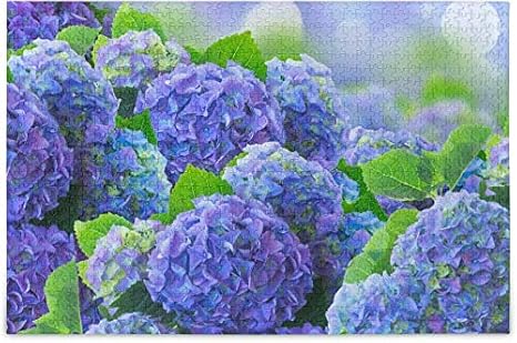 Amazon Co Jp 紫陽花 あじさい 壁掛け 絵画 1000pcsピース ジグソー パズル 木製 子供の贈り物 パズルアート集 子供の遊び 室内装飾 52x38cm 75 50cm ホーム キッチン