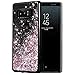 Caka Case for Galaxy Note 8 Glitter Case for Women Girls Liquid Bling Shining Sparkle Luxury Flowing Floating Waterfall Quicksand Girly Soft TPU Black Case for Samsung Galaxy Note 8 (Rose Gold)