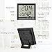 EIVOTOR Temperature Hygrometer, Indoor Thermometers Humidity Monitor with LCD Display, Home Digital Dual Wall Alarm Clock with Day, Date - Battery Included