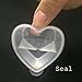 Slime Containers with Lids - Heart-shaped Multi Purpose Plastic Cup for 20g Slime 24 Pack