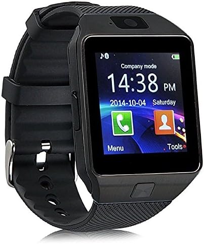 ZAOYIMALL DZ09 Bluetooth smartwatch Touch Screen smart watch Supports SIM Card Slot / TF Card with Camera Sleep Monitor Pedometer for Android Smartphones (Black)