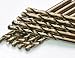 DrillForce 10pcs 9/64 inch x 2-7/8 inch Cobalt Drill Bits, High Speed Steel Twist Drill Bits, Jobber Length, Round Shank. Can drill Stainless Steel, Ideal for DIY, home, general building and engineeri primary