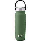 S'well Recycled Stainless Steel Explorer with Insulated Lid and Handle, 24oz, Green Jasper, Triple Layered Vacuum Insulated Containers Keeps Drinks Cold for 36 Hours and Hot for 8
