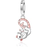 Wenansly Possum Charms for Women - 925 Sterling Silver Opossum Charm Cute Possum Beads for Bracelet Animal Possun Theme Jewelry Gifts for Daughter Lover