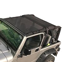cartaoo Jeep Wrangler Bikini Top Cover Sunshade Mesh Provides UV Protection for TJ 1997-2006