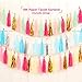 LEWOTE Tissue Paper Tassel Garland - 20pcs Tassels Per Package - 12 Inch Long Tassels(Gold/Pink/White)
