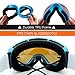 Juli Ski Goggles,Winter Snow Sports Snowboard Goggles with Anti-Fog UV Protection Interchangeable Spherical Dual Lens for Men Women & Youth Snowmobile Skiing Skating Blue