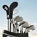 10L0L Golf Head Covers, Neoprene Zippered Golf Club Head Iron Covers - Set of 10 (Black)