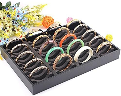 Ulike2 Black Full Size Tray Insert 40 Bangle Bracelets Display Tray Jewelry Case