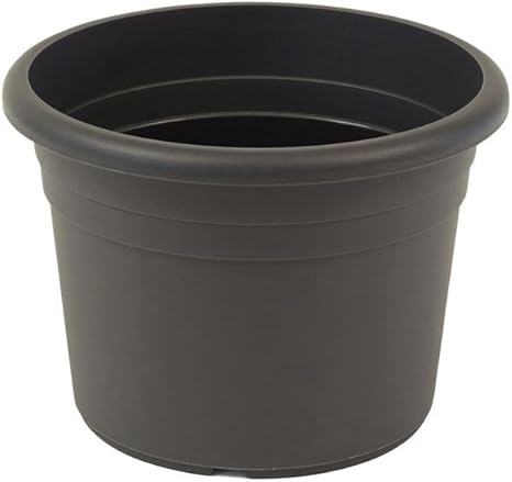 Amazon Com Indoor And Outdoor Plant Pots Fiona Series Black Plastic Plant Pot 20cm With Drainage Holes Flower Pots Garden Outdoor