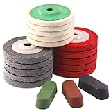 Rustark 18 Pcs Assorted Buffing Wheels,4'' Wool