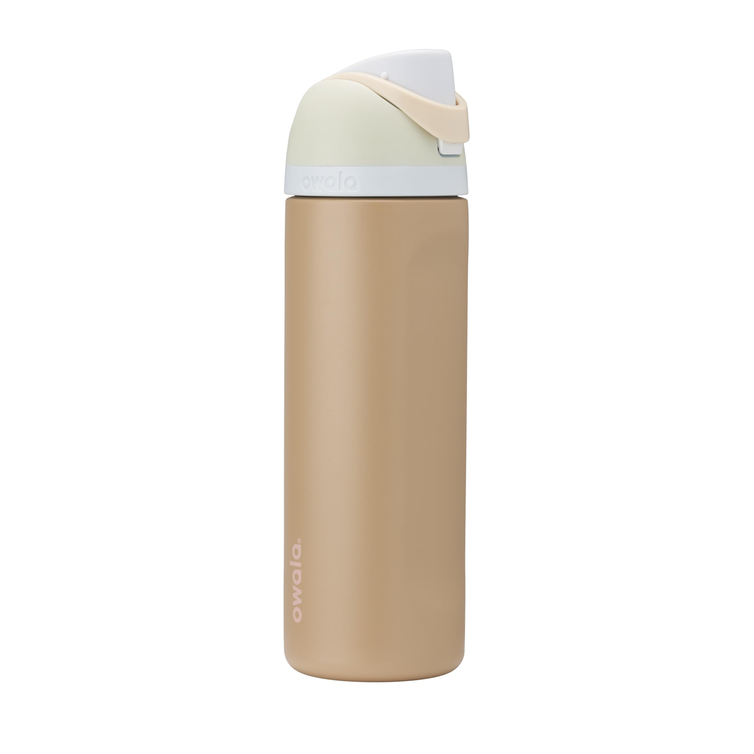 Photo 1 of Owala FreeSip Insulated Stainless Steel Water Bottle with Straw for Sports and Travel, BPA-Free Sports Water Bottle, 24 oz, Mint/Brown, Muddy Buddy