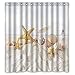 Vandarllin Unique Starfish Seashell Beach Theme Shower Curtain Waterproof Polyester Fabric 66